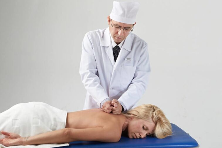 Massage met cervicale osteochondrose